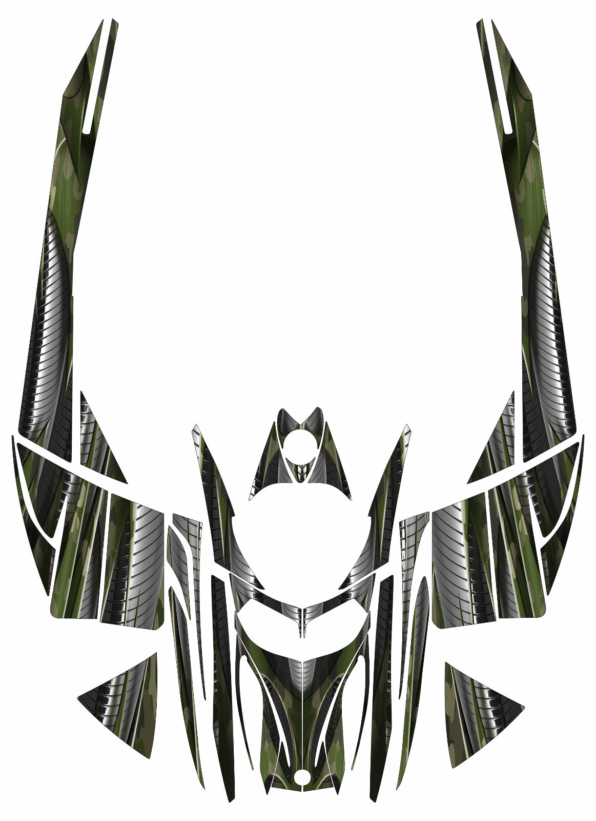 Camo F 2 graphics kit on a Ski-Doo REV