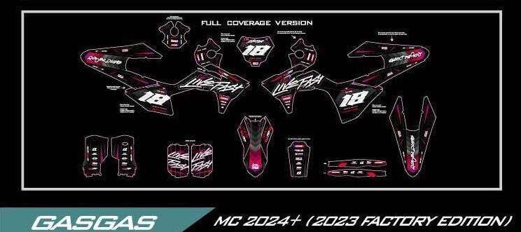 ABERDEEN graphics kit on a GasGas MC / EC / ES / SM