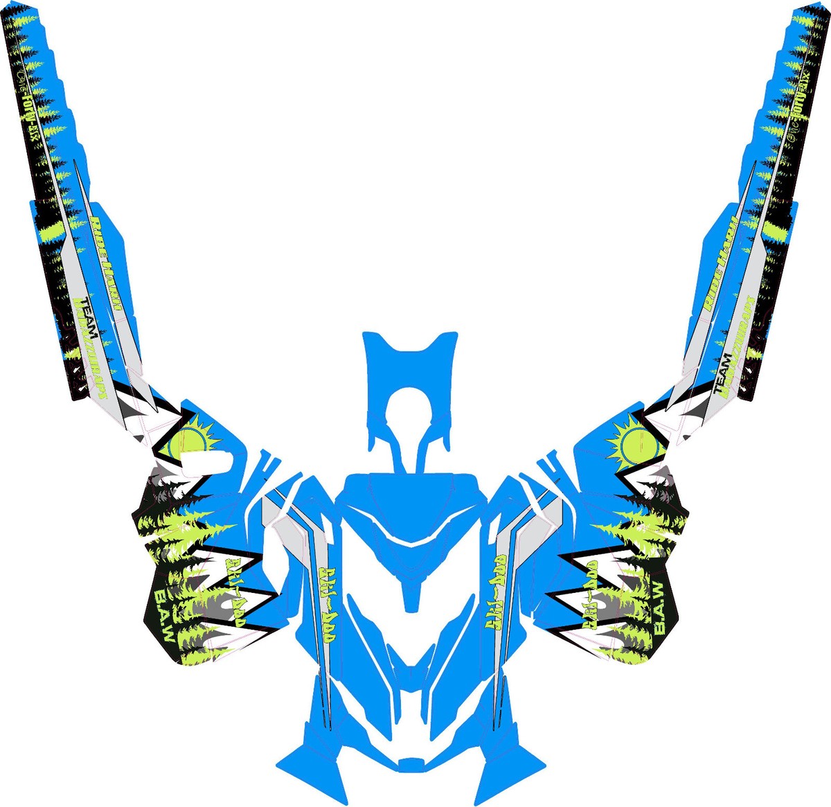 XS Tree graphics kit on a Ski-Doo MXZ