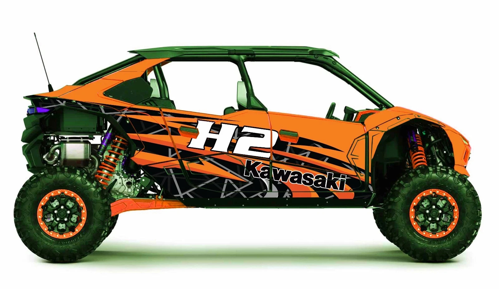 H2 5 H2-D7 graphics kit on a Kawasaki Teryx
