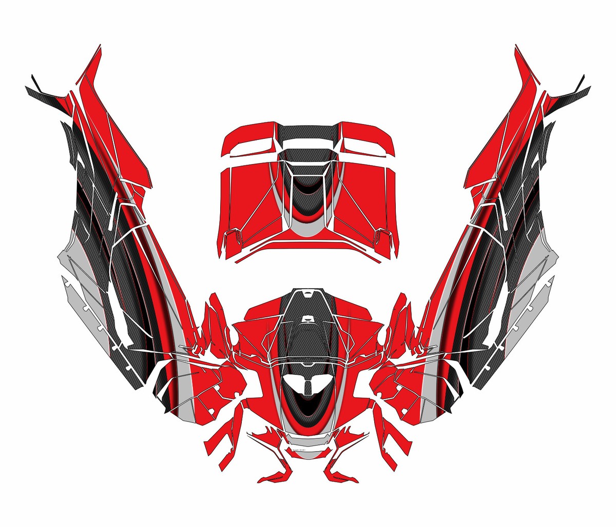 Grapfix 0033 graphics kit on a Can-Am Maverick R
