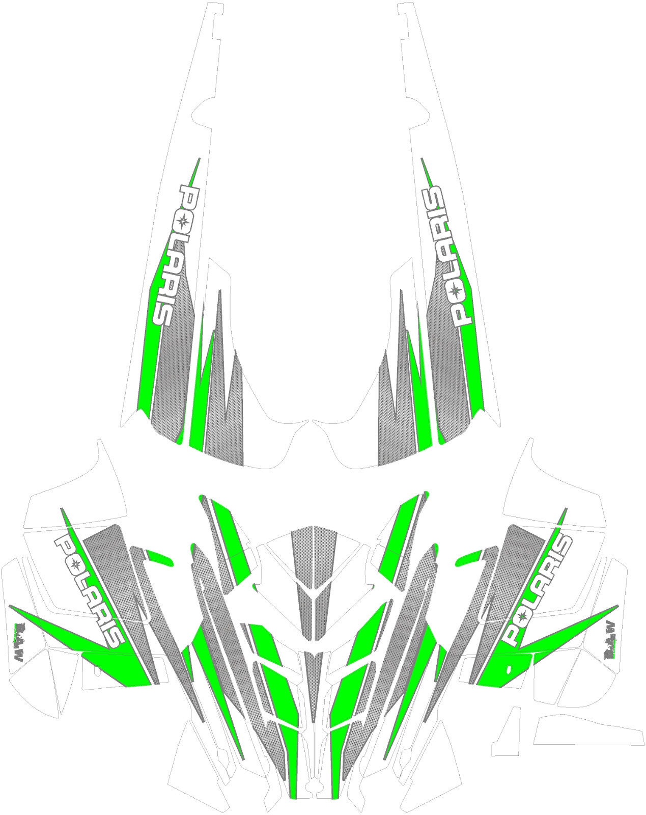 Grapfix 15 PRO-RMK graphics kit on a Polaris Rush