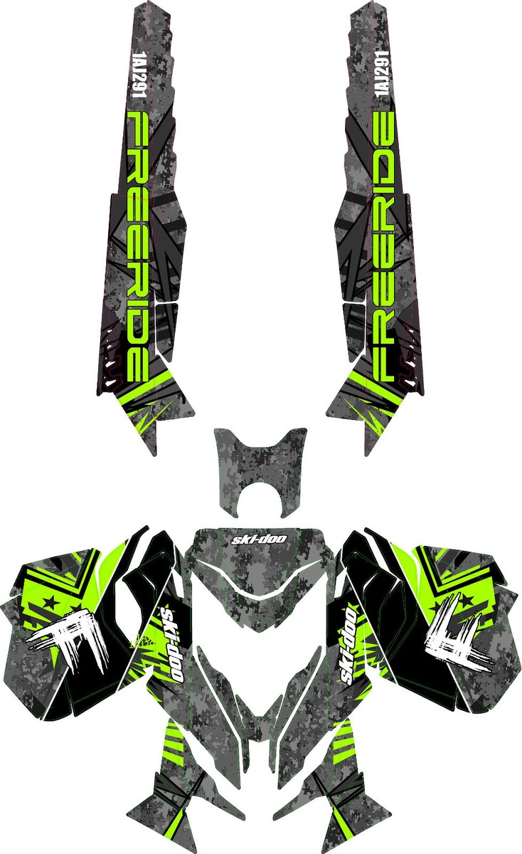 XS D23 graphics kit on a Ski-Doo MXZ