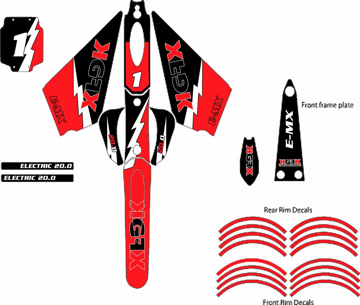 . . Electric Bike graphics kit on a OSET 20.0 / 20.0R