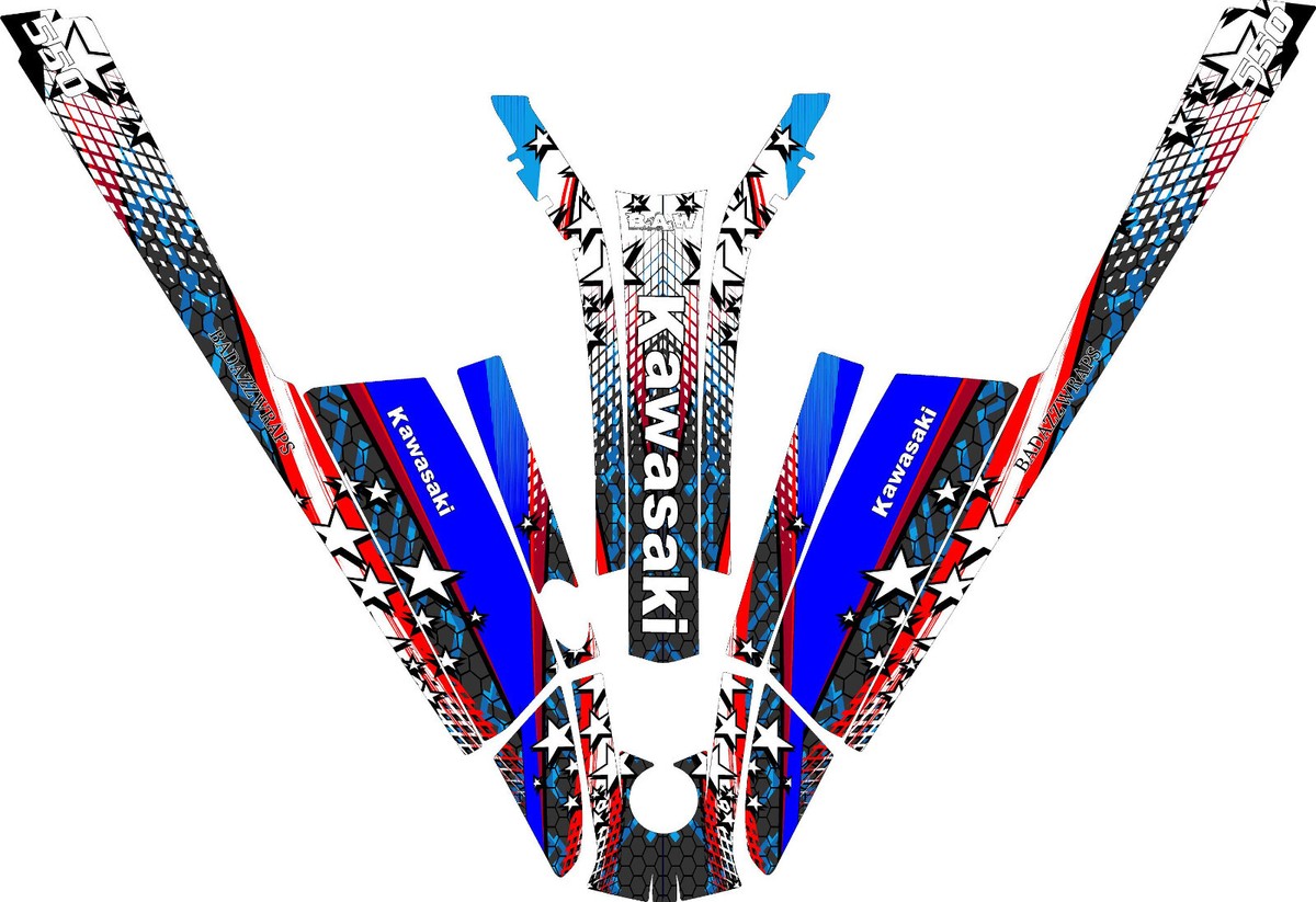4th July graphics kit on a Kawasaki Jet Ski 450 / 550 SX