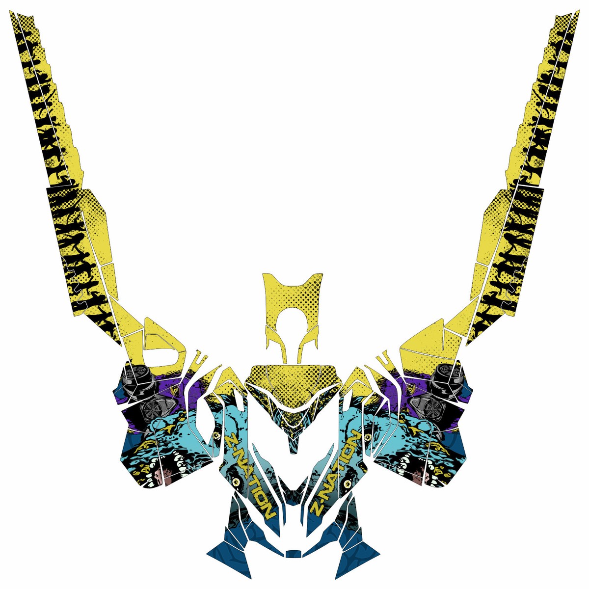 XS MXZ Z graphics kit on a Ski-Doo REV