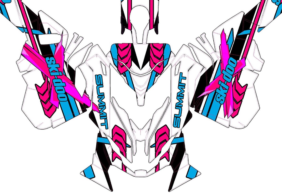 xs MXZ graphics kit on a Ski-Doo REV