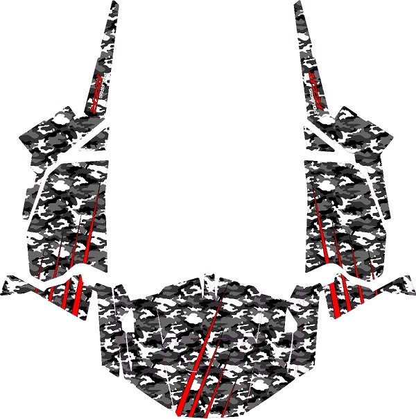 Black and White Camo graphics kit on a Polaris RZR
