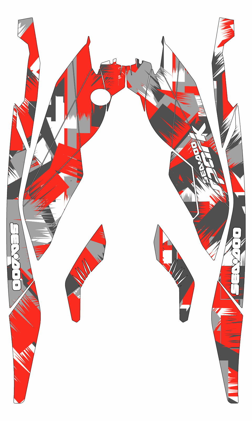 3up graphics kit on a Sea-Doo Spark TRIXX