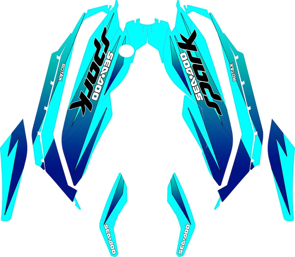 3up graphics kit on a Sea-Doo Spark TRIXX